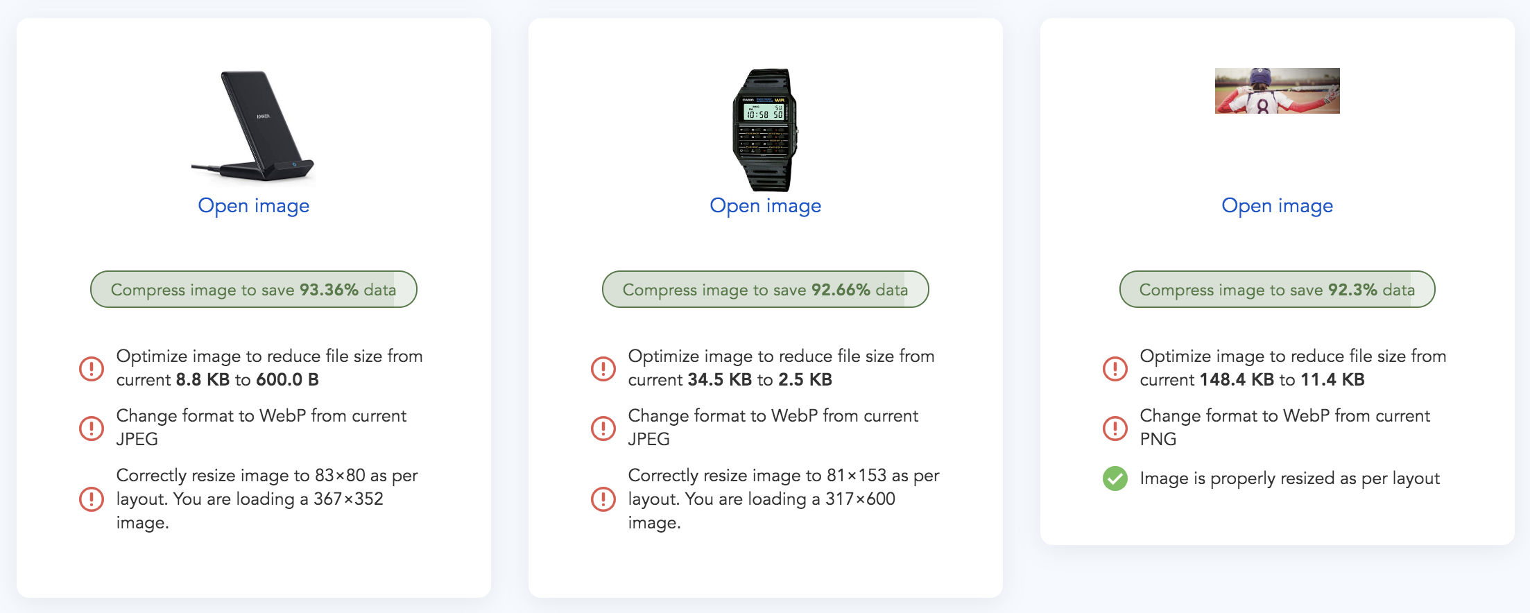 website result for website image analysis