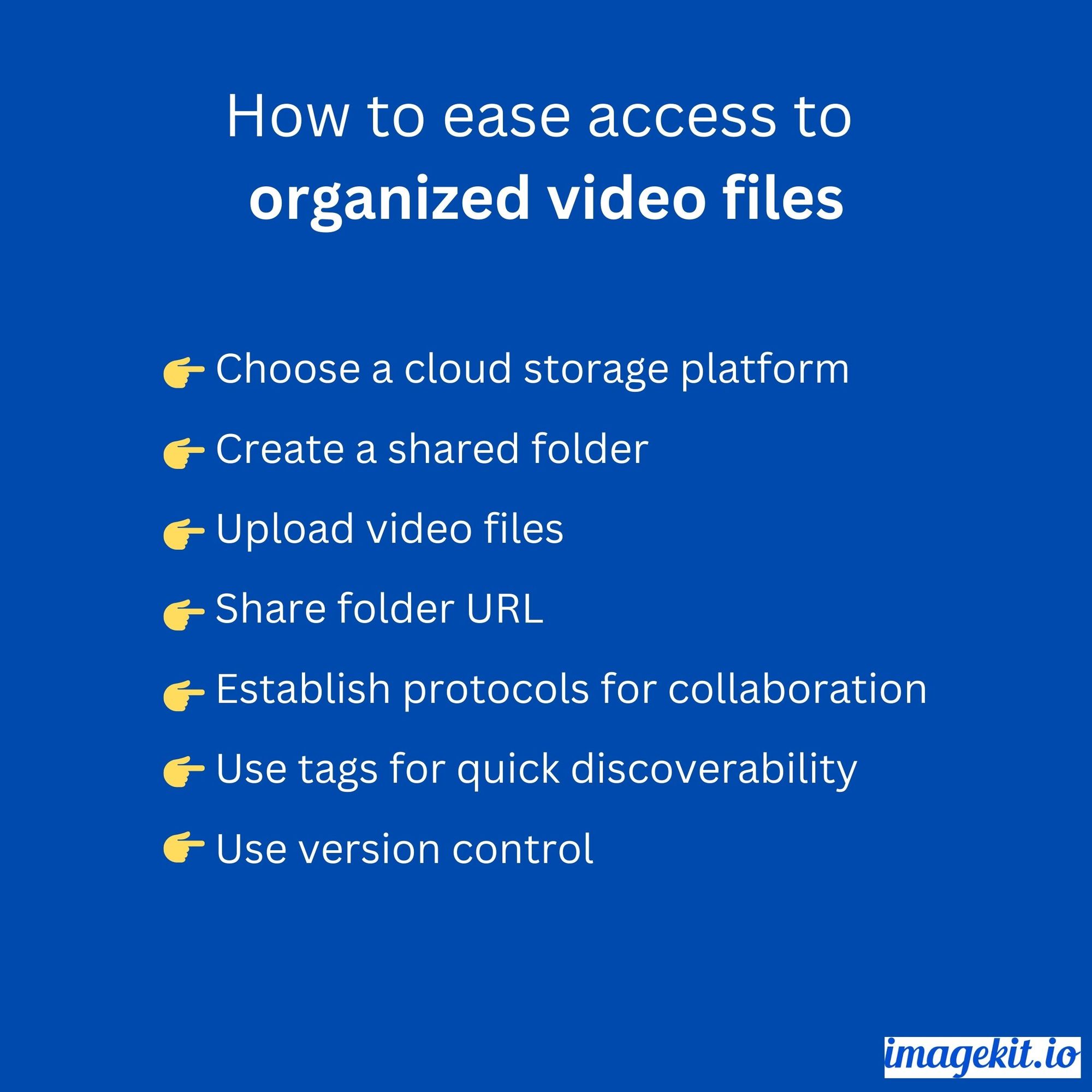 Ease access to organized video files