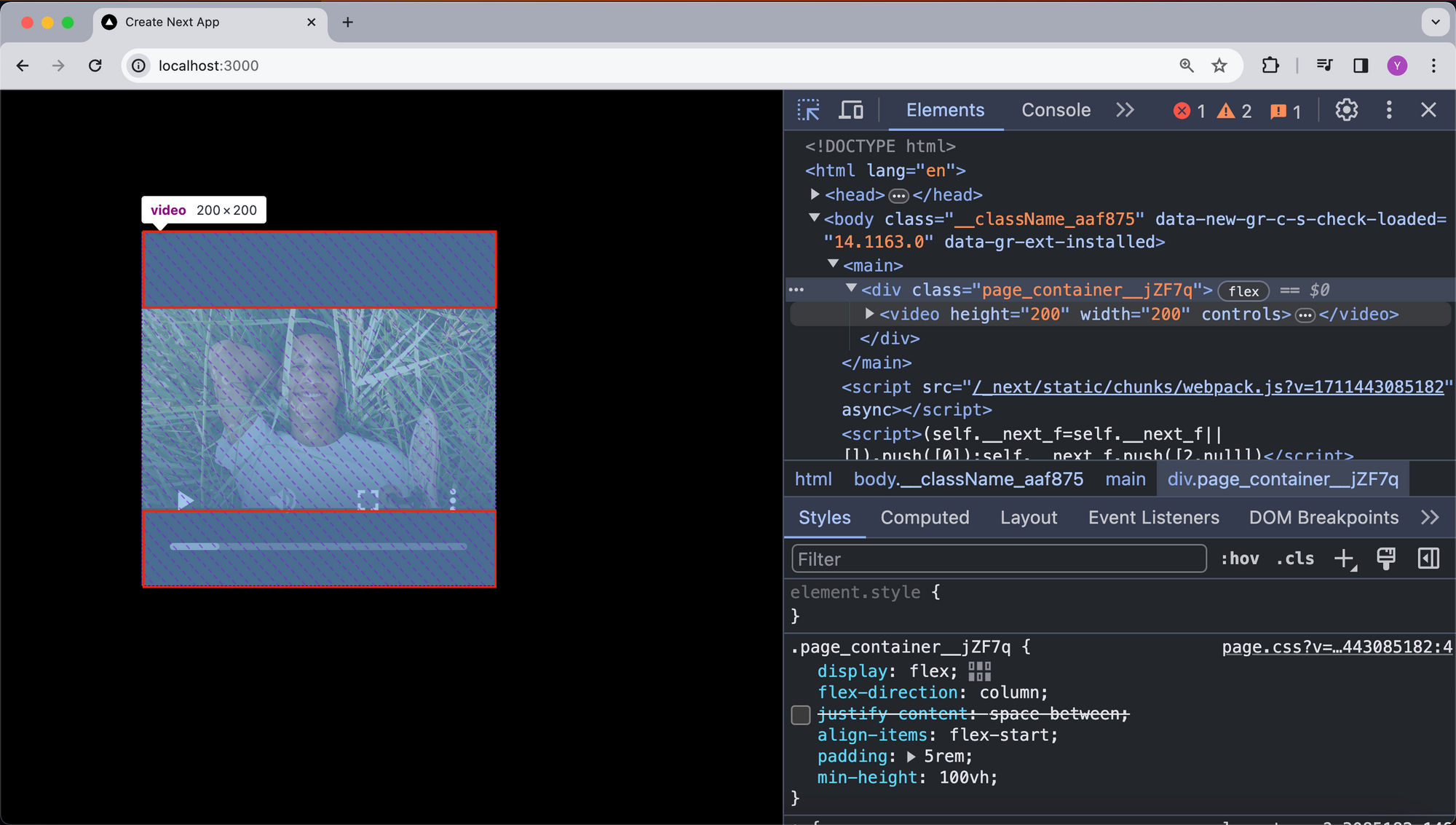 Adding video player in Next.js