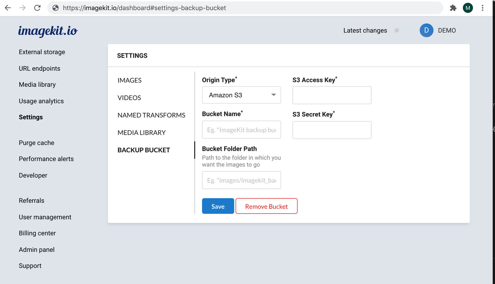 Image Storage API for file upload and management